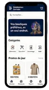 Aperçu de l'application mobile de la marketplace
